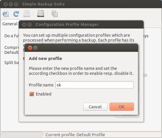 создание профиля
