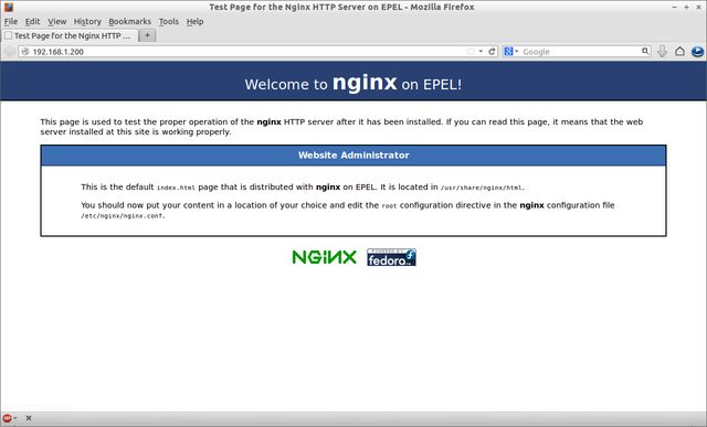 тестовая страница nginx