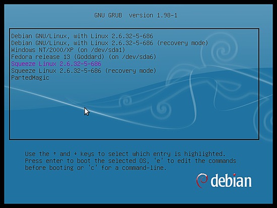 загрузочное меню